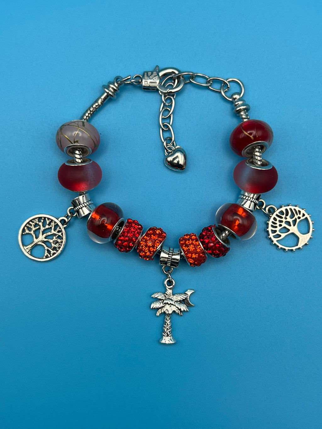 Crimson Charm Bracelet