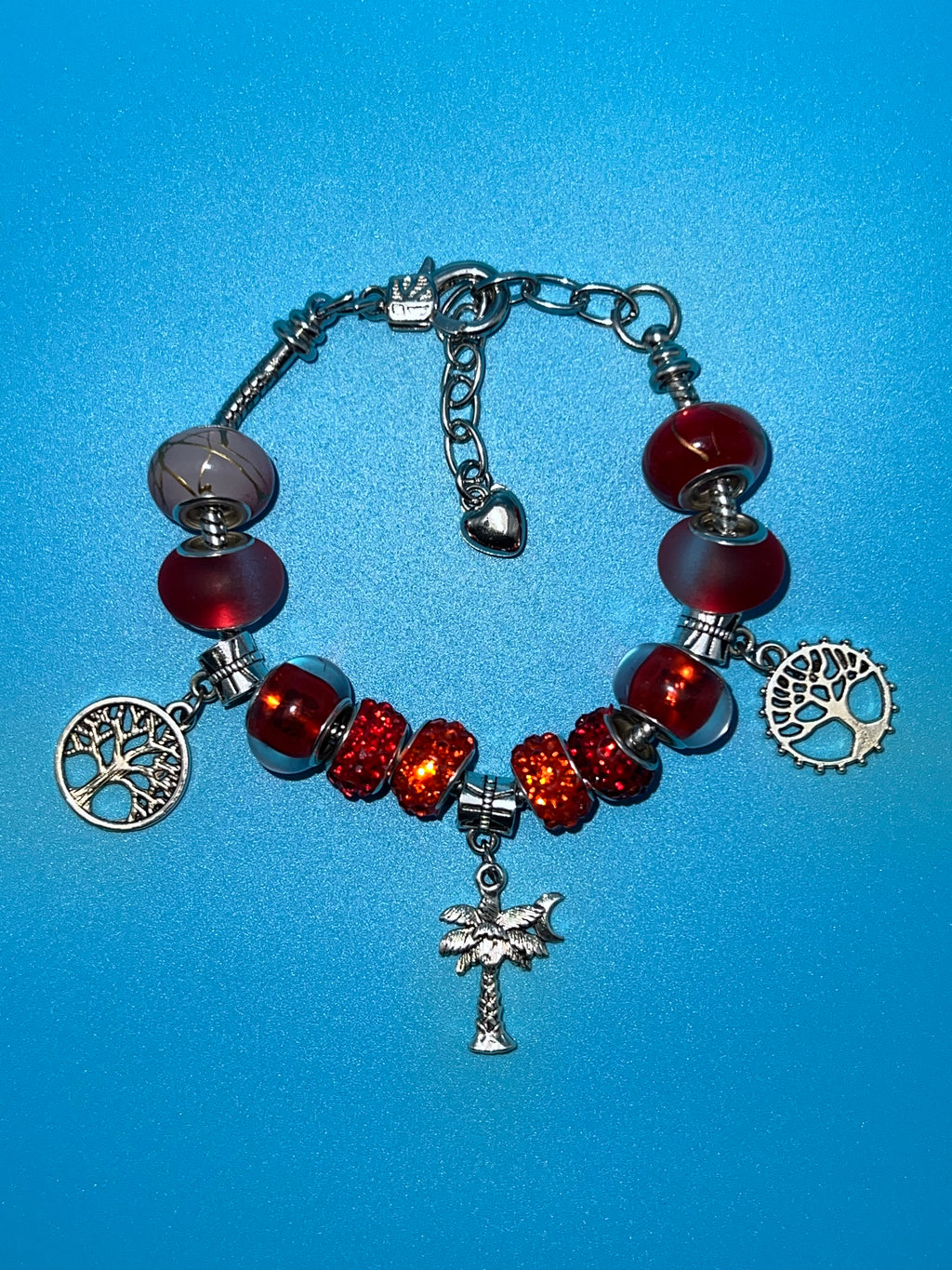 Crimson Charm Bracelet