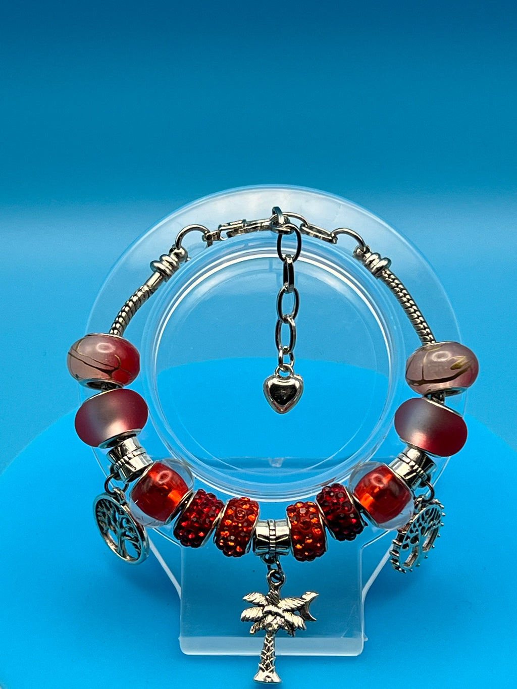 Crimson Charm Bracelet