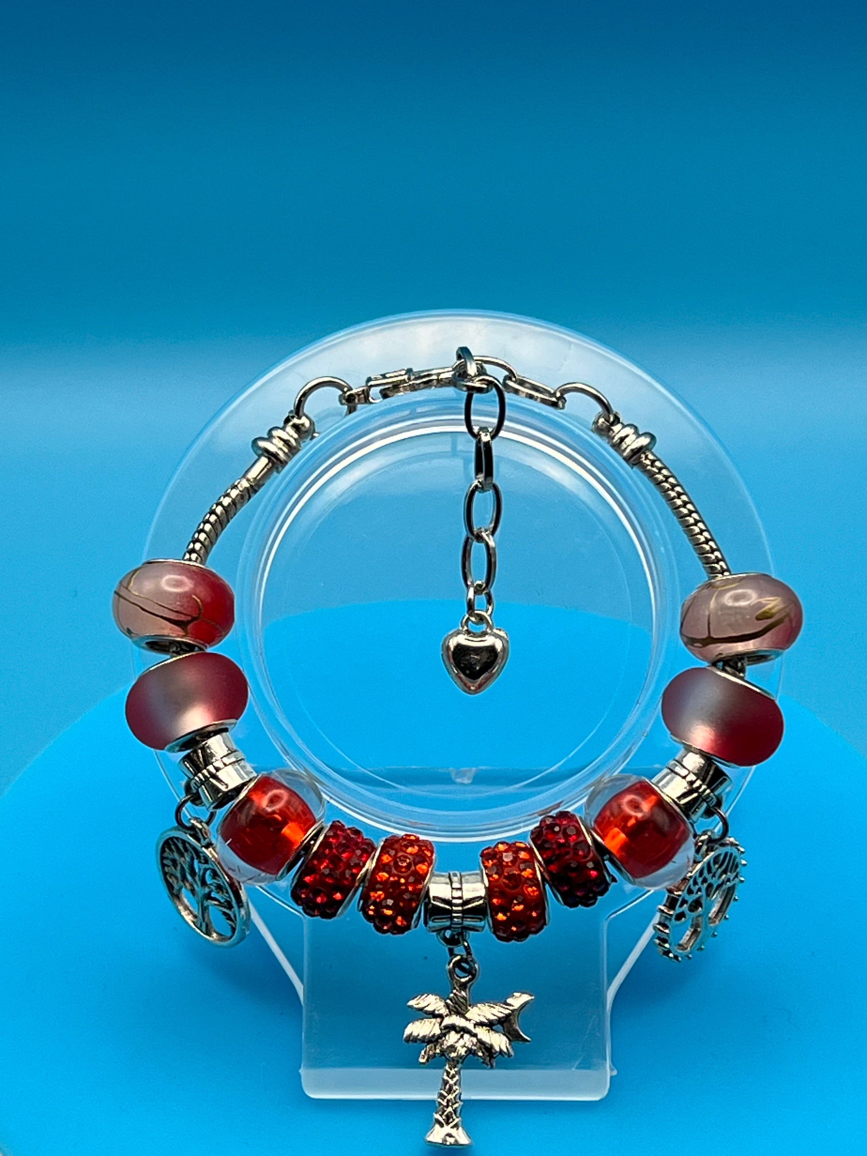 Crimson Charm Bracelet