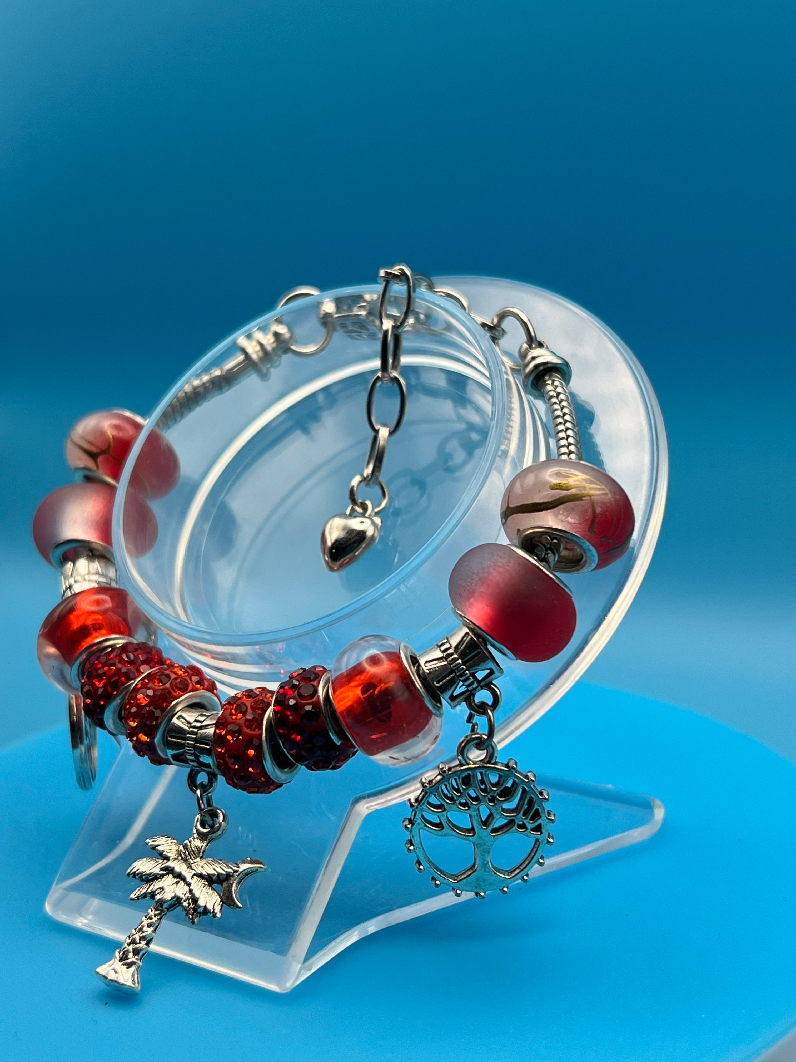 Crimson Charm Bracelet