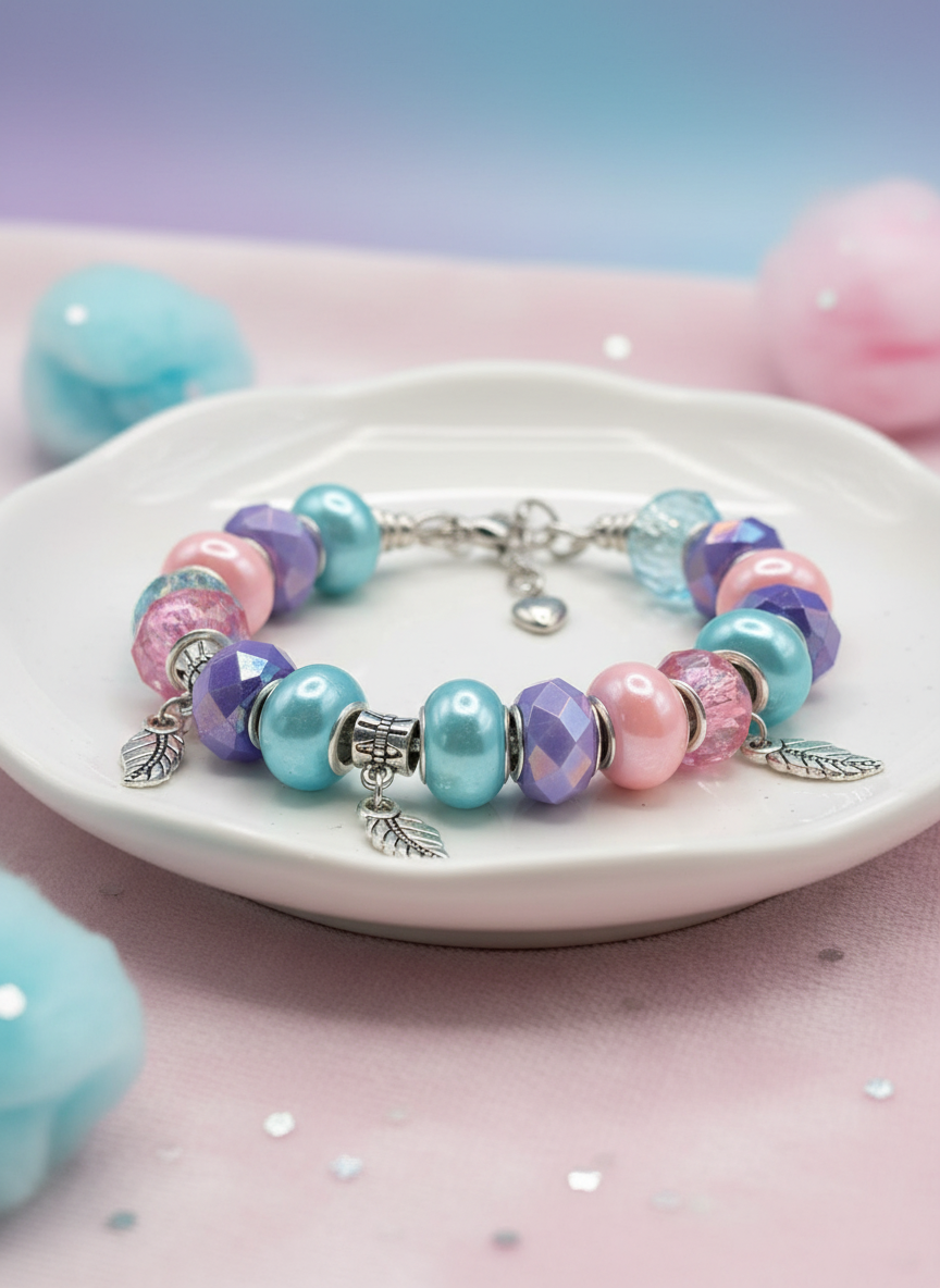 Cotton Candy Bracelet in whimsical setting